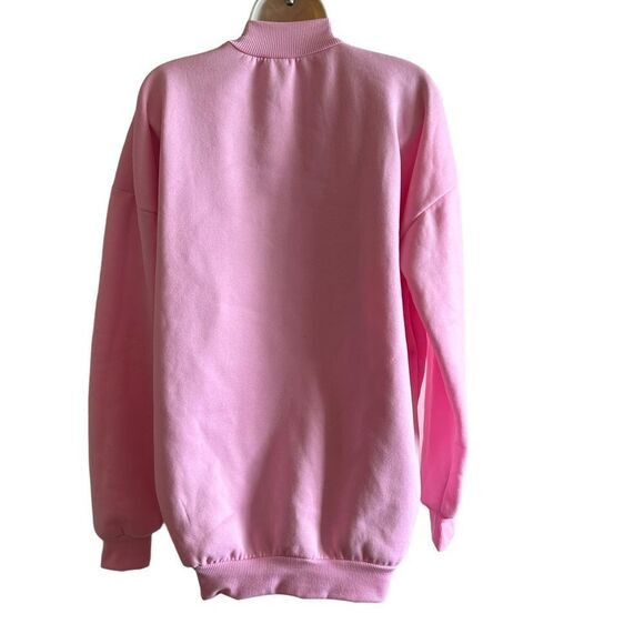 Unbranded ~ PONYO ~ Pink Mock Turtleneck Sweatshirt ~ size Large - Picture 3 of 9